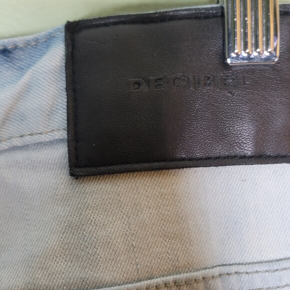 Decibel Jeans 42x32 Acid Wash Zip Pockets Grunge Streetwear Punk Rock Moto Y2K - Picture 6 of 7